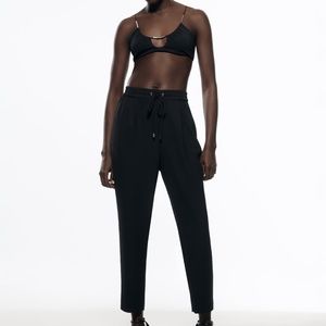 ZARA TAPERED PANTS - Black